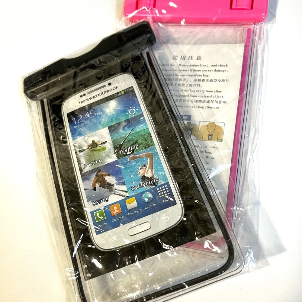 Pink and Black Waterproof Phone Case for Cell Phones (2 cases )